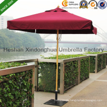 2m Square Wooden Teak Garden Umbrella for Outdoor Furniture (WU-S42020)